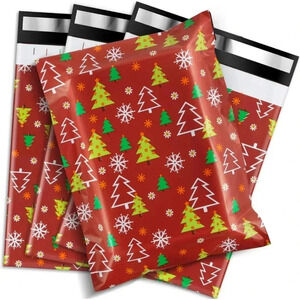 50 large Christmas Poly Mailer 10x13 Inch - 50 PCS Shipping Bags for Clothing an